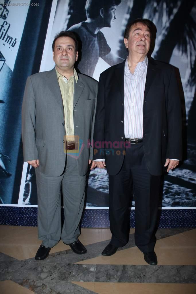 Randhir Kapoor, Rajiv Kapoor at Awara film premiere in PVR on 2nd May 2012