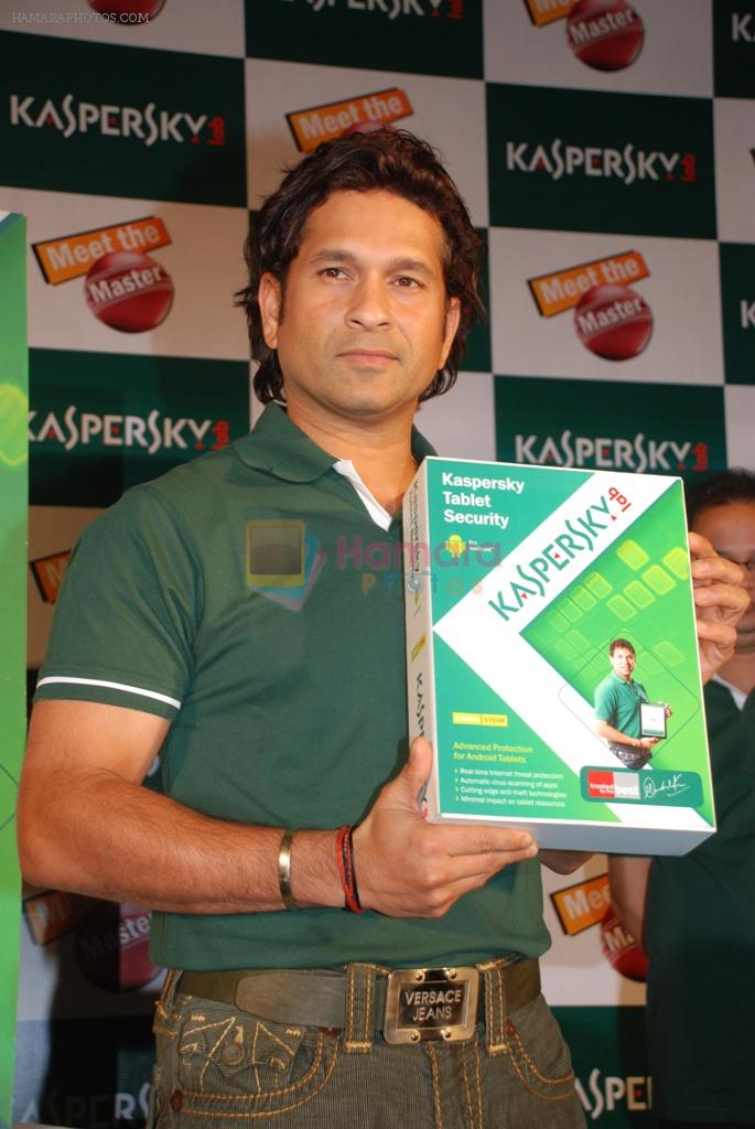 Brand Ambassador, Sachin Tendulkar, Kaspersky Lab at the Launch of Kaspersky Tablet Security in ITC Grand Central Sheraton on 6th June 2012