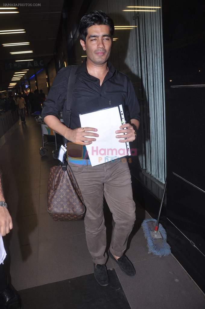 Manish Malhotra leave for London in International Airport on 8th June 2012