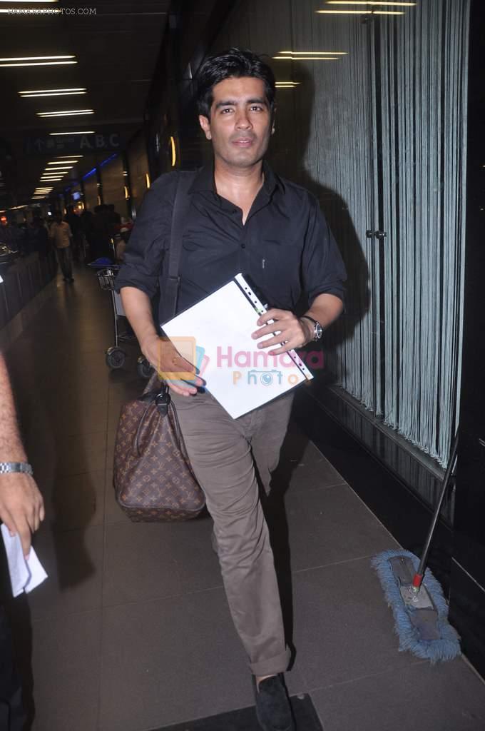 Manish Malhotra leave for London in International Airport on 8th June 2012