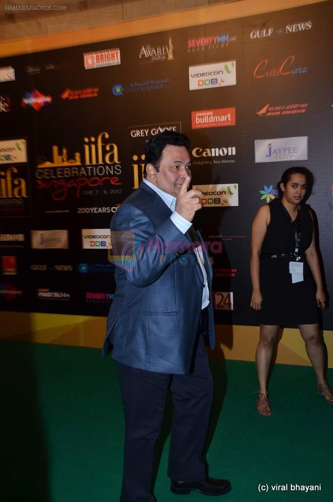 Rishi Kapoor at the IIFA Rocks Red Carpet on 8th June 2012