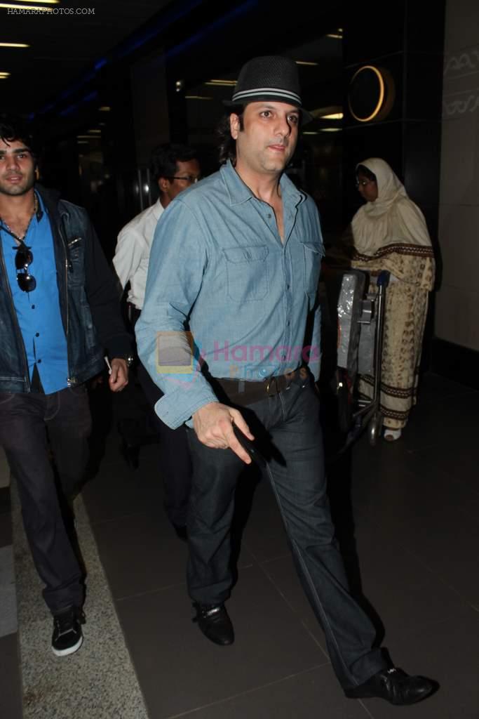 Fardeen Khan return from Singapore after attending IIFA Awards in Mumbai on 11th June 2012