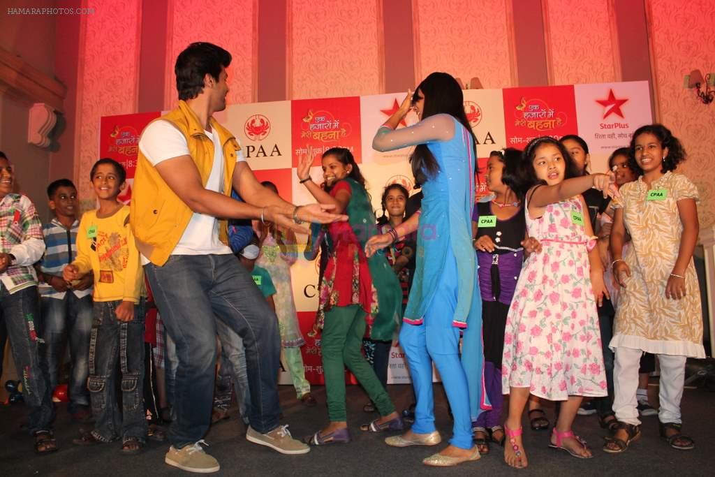 Nia  Sharma,  Kushal Tandon with Ek Hazaaron Mein Meri Behna Hai stars entertain CPAA kids in Kanjumarg on 16th June 2012