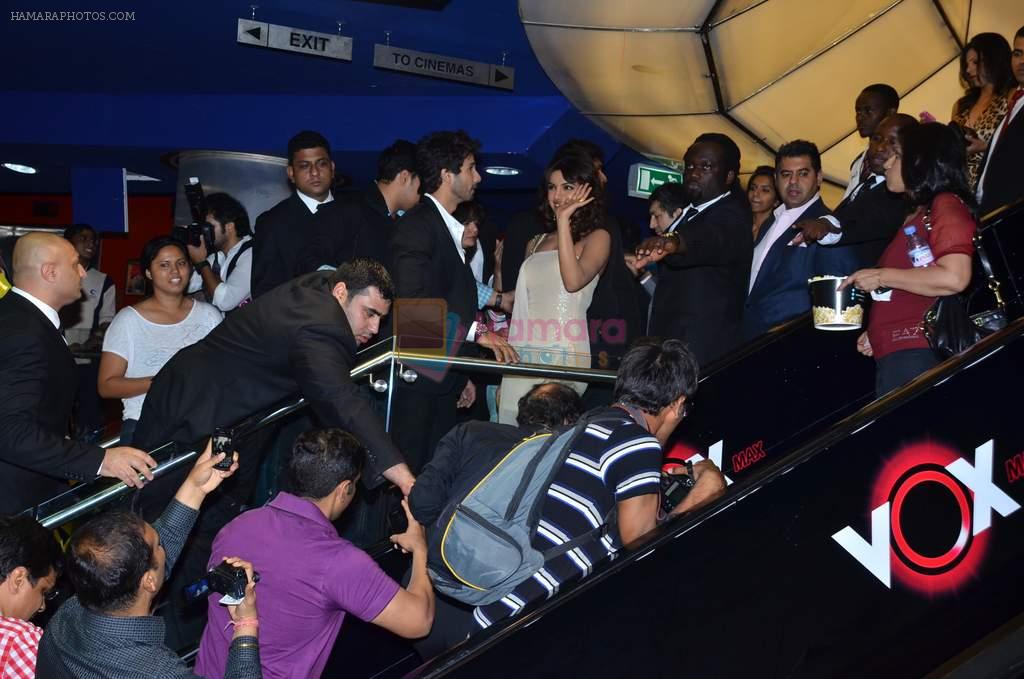 Shahid Kapoor, Priyanka Chopra at Teri Meri Kahaani premiere at Vox Cinema, Mall of Emirates in Dubai on 20th June 2012