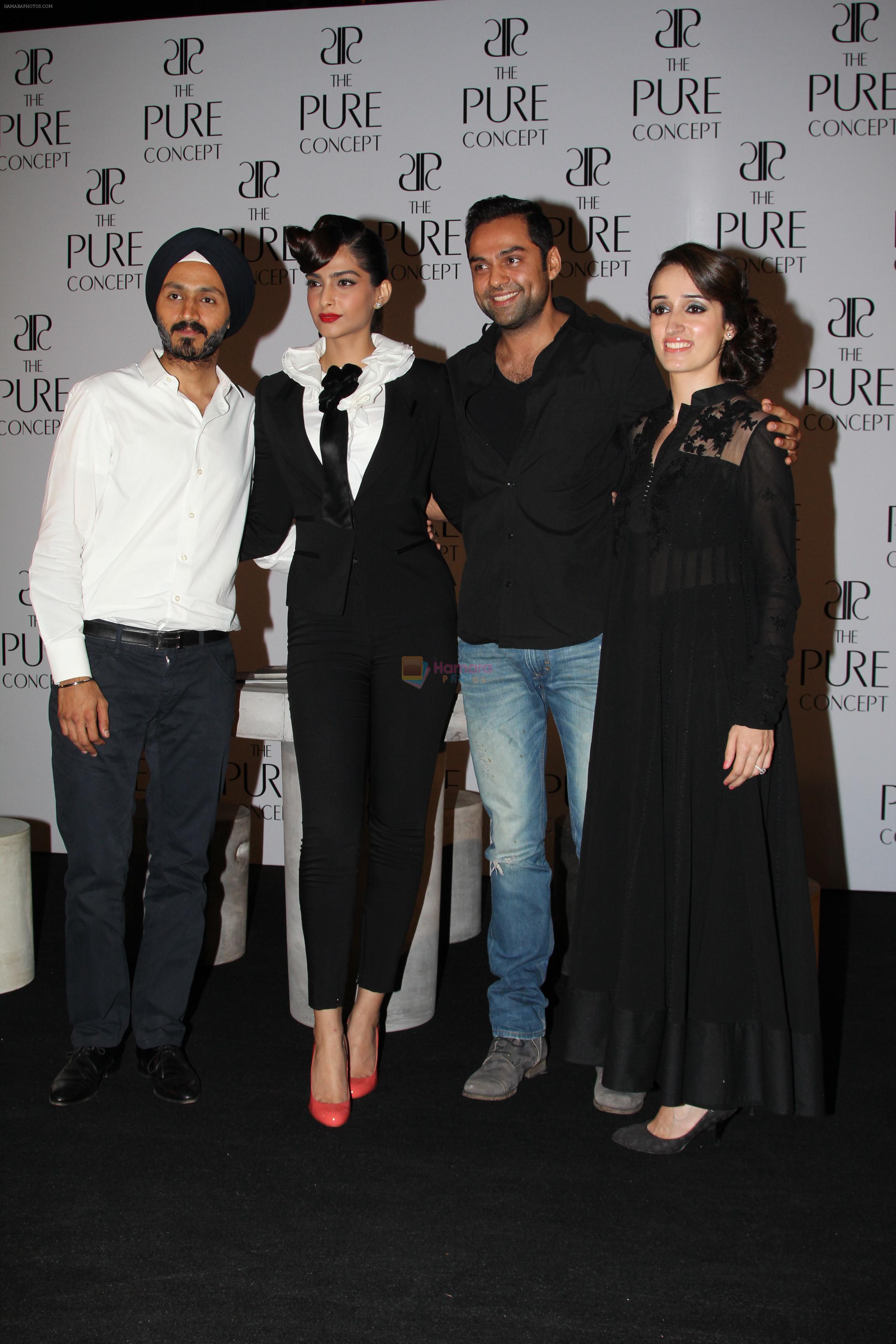 Dalbir Singh, Sonam Kapoor, Abhay Deol, Chanya Kaur at the launch of Pure Concept in Mumbai on 29th June 2012