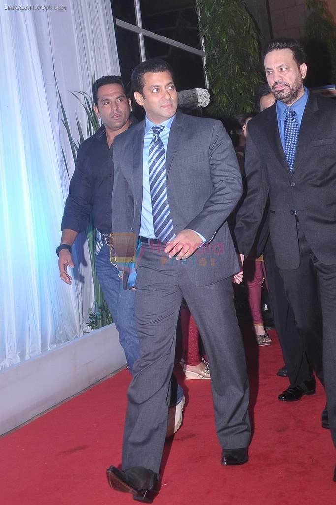 Salman Khan at Esha Deol's wedding reception in five-star hotel,Mumbai on 30th June 2012