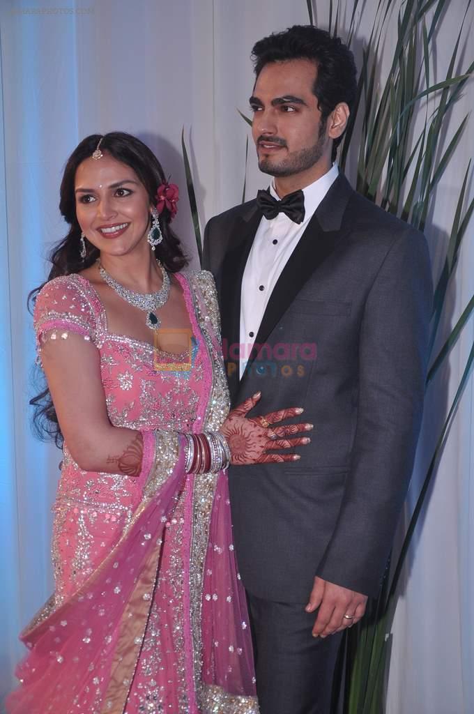 Esha Deol, Bharat Takthani at Esha Deol's wedding reception in five-star hotel,Mumbai on 30th June 2012