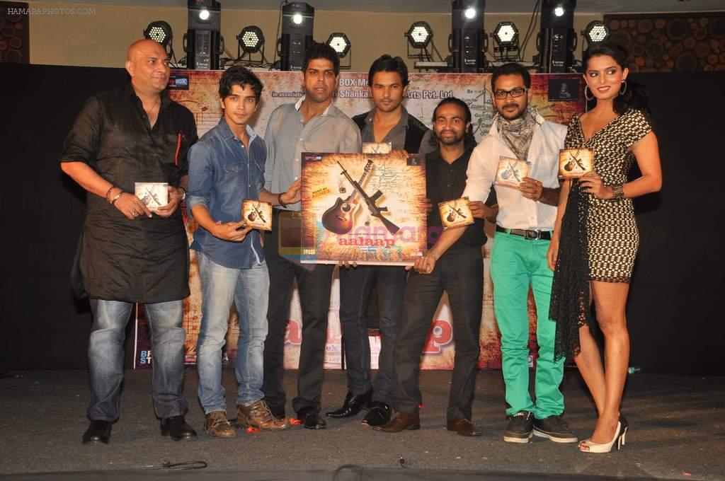 Amit Behl, Manish Manikpuri, Murli Sharma, Amit Purohit, Narendra Singh, Pitobash Tripathy, Aabid Shamim, Ruhi Chaturvedi at Aalaap film music launch in Mumbai on 2nd July 2012