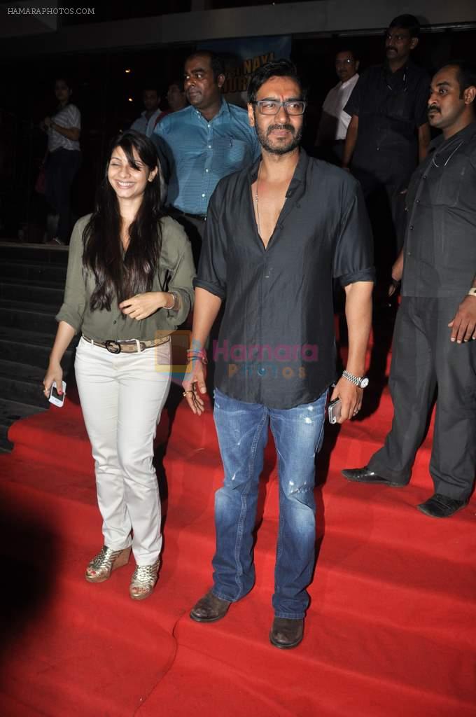 Ajay Devgan, Tanisha Mukherjee at the special screening of Bol Bachchan in Cinemax, Mumbai on 5th July 2012