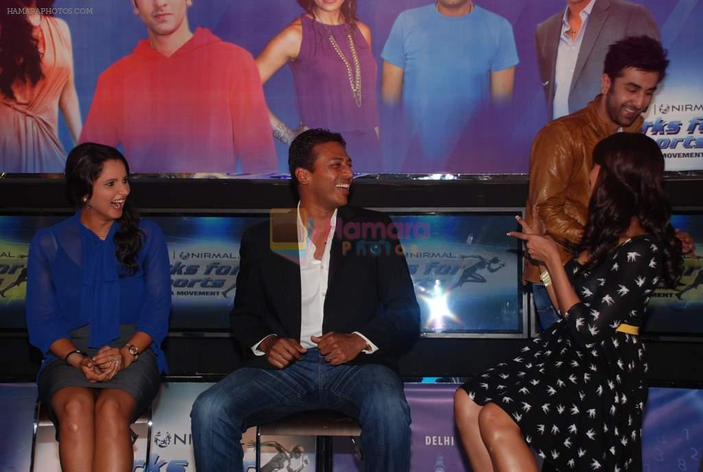 Sania Mirza, Mahesh Bhupathi, Bipasha Basu, Ranbir Kapoor at NDTV Marks for Sports event in Mumbai on 13th July 2012