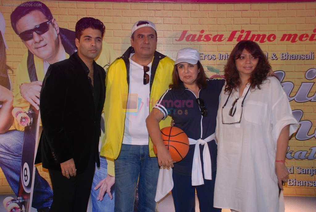 Farah Khan, Boman Irani, Karan Johar, Bela Bhansali Sehgal at Shirin Farhad Ki Toh Nikal Padi poster launch in Gold Gym on 16th July 2012