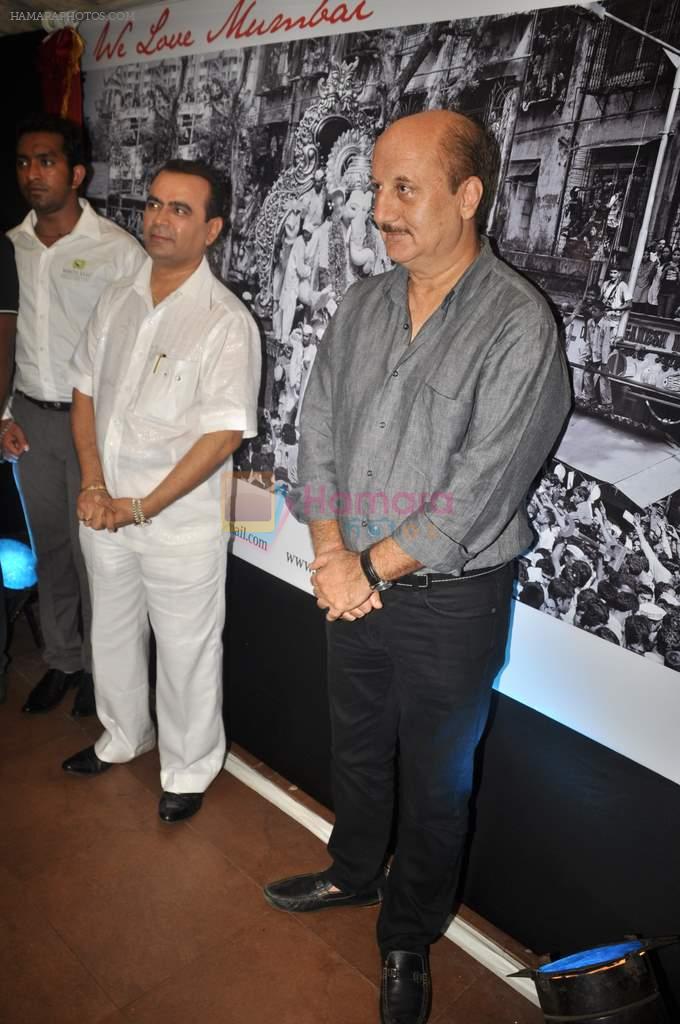 Anupam Kher at Brught Advertising's We Love Mumbai campaign in Mumbai on 24th July 2012
