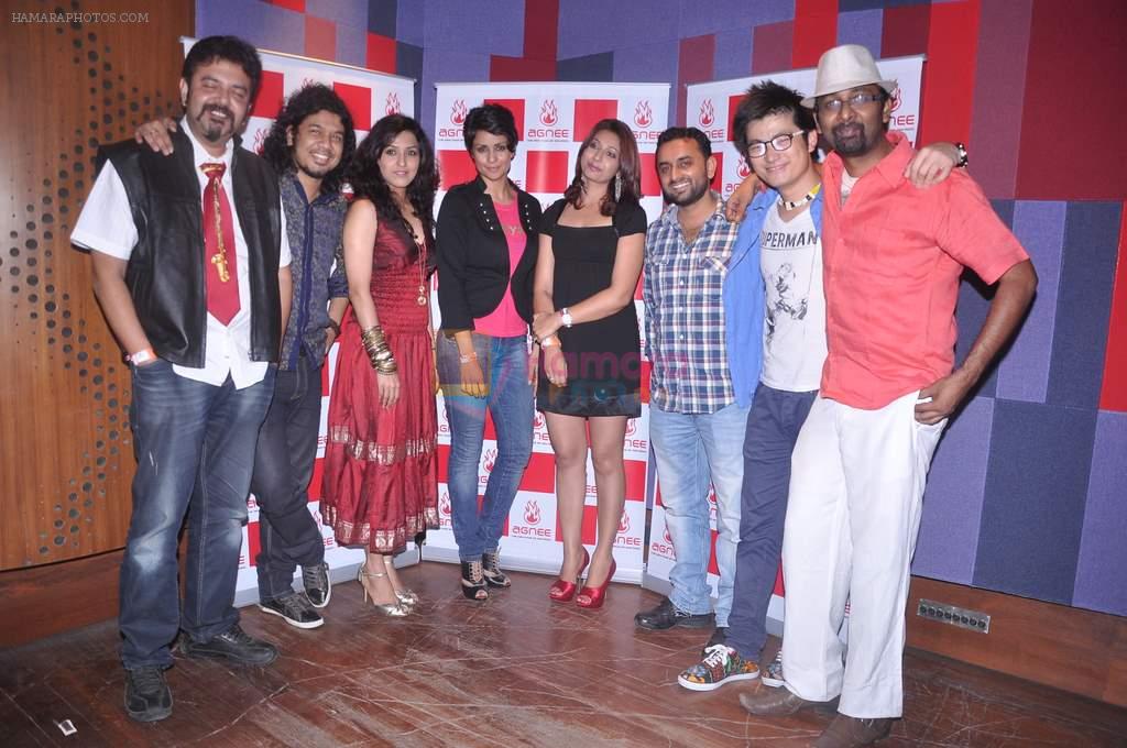 Gul Panag, Meiyang Chang, Aditi Singh Sharma, Raghu Ram at Agnee's Bollywood debut gig in Blue Frog on 24th July 2012
