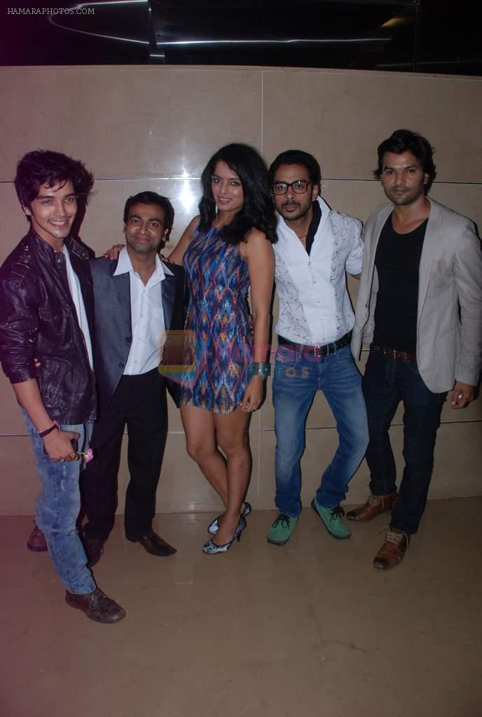 Harsh Rajput, Ruhi Chaturvedi, Amit Purohit promote the movie Aalap in Mumbai on 25th July 2012