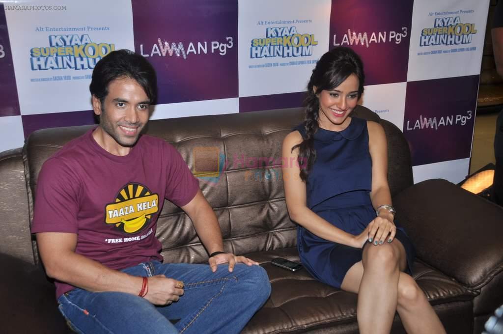 Tusshar Kapoor, Neha Sharma at Promotion of Kya Super Kool Hai Hum at Lawman Pg3 in Mumbai on 27th July 2012