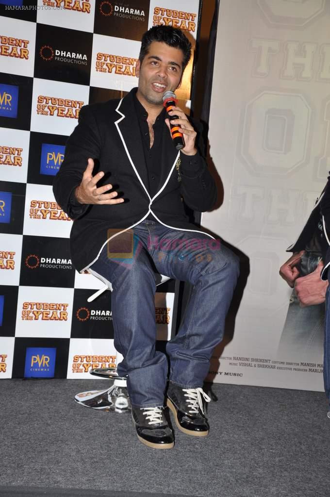 Karan Johar at Student of the Year first look in PVR on 2nd Aug 2012