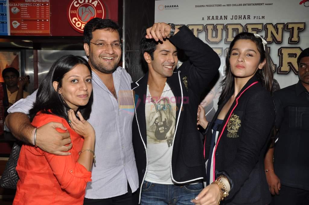 Varun Dhawan, Alia Bhatt at Student of the Year first look in PVR on 2nd Aug 2012