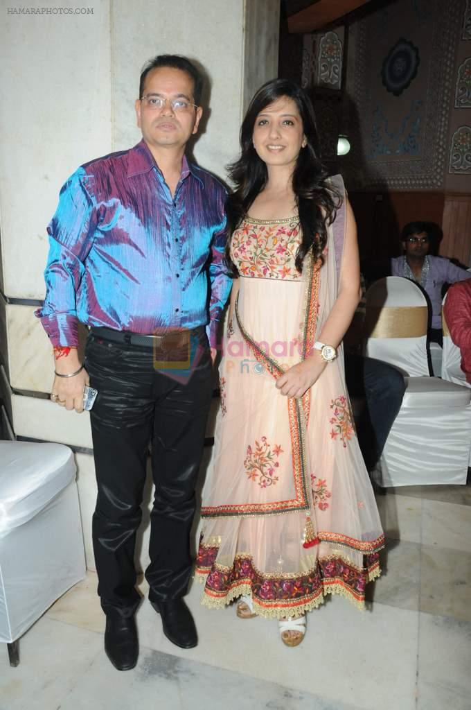 Champak Jain with Amy Billimoria at the launch of Ravindra Jain's devotional album by Venus Worldwide Entertainment Pvt. Ltd on 3rd Aug 2012