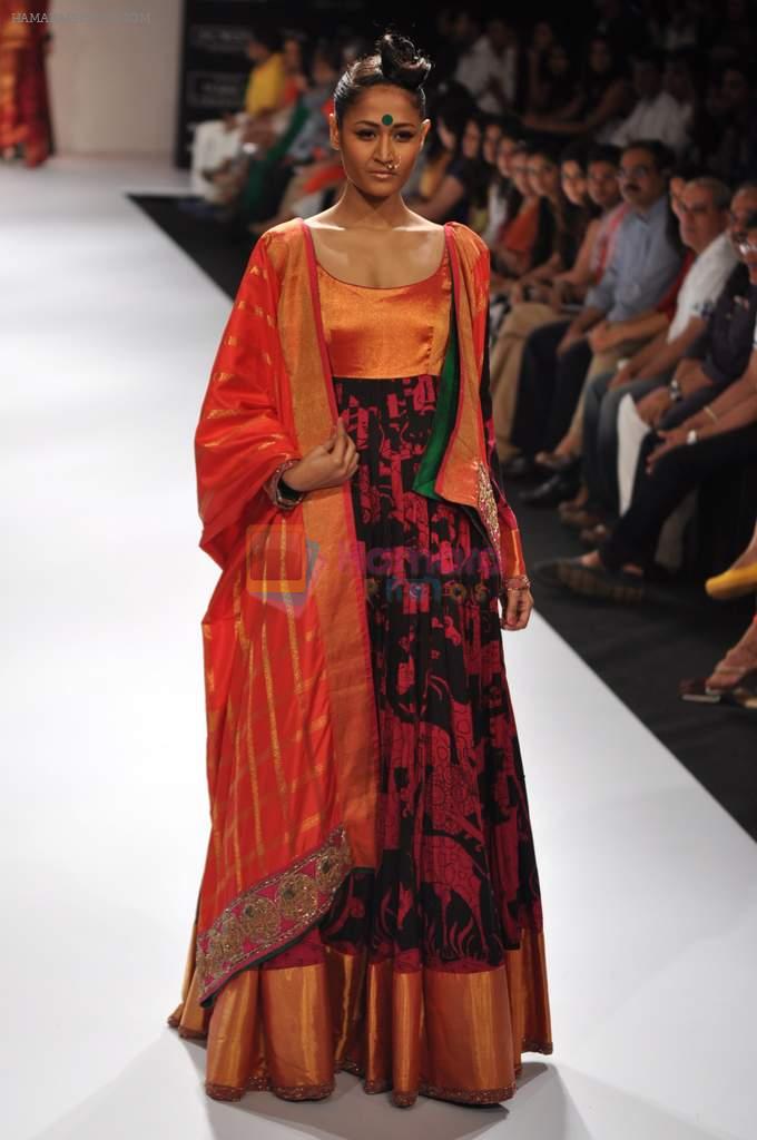 Model walk the ramp for Gaurav show at Lakme Fashion Week Day 3 on 5th Aug 2012