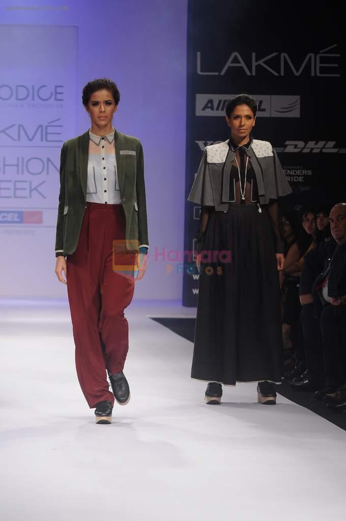 Model walk the ramp for Bodice show at Lakme Fashion Week 2012 Day 5 in Grand Hyatt on 7th Aug 2012