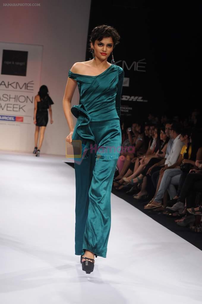 Model walk the ramp for Rajat Tangri show at Lakme Fashion Week 2012 Day 5 in Grand Hyatt on 7th Aug 2012