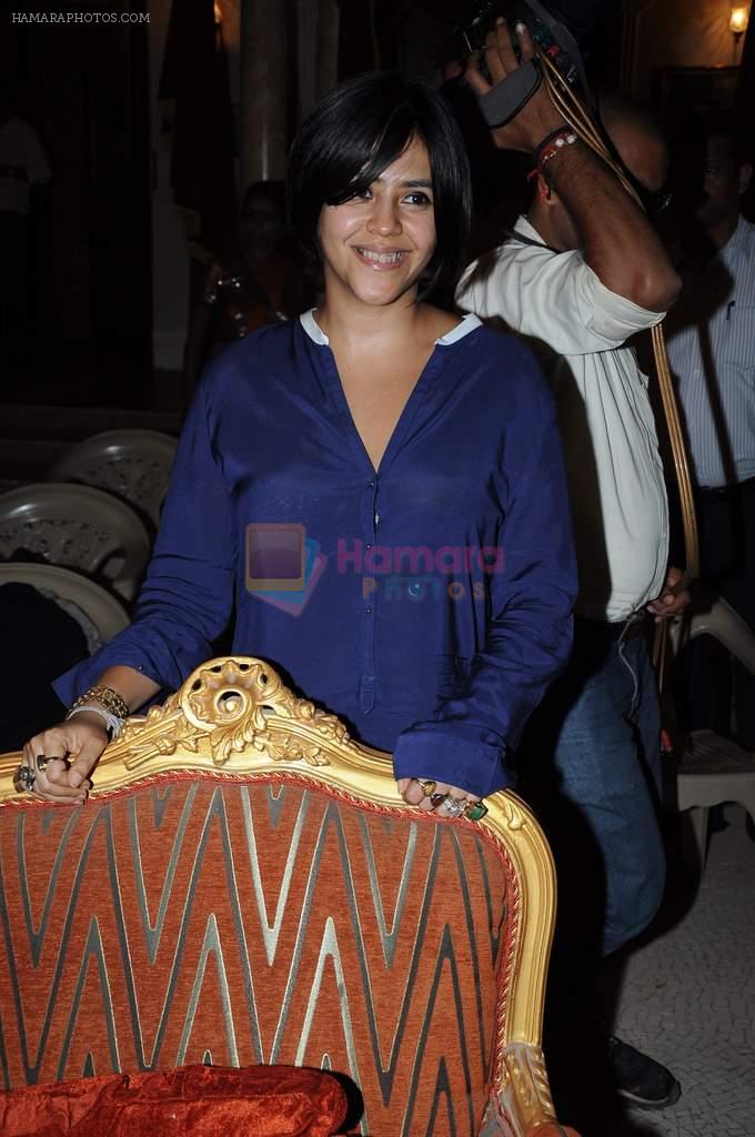 Ekta Kapoor on the sets of Parichay - Nayee Zindagi Kay Sapno Ka in Mumbai on 9th Aug 2012