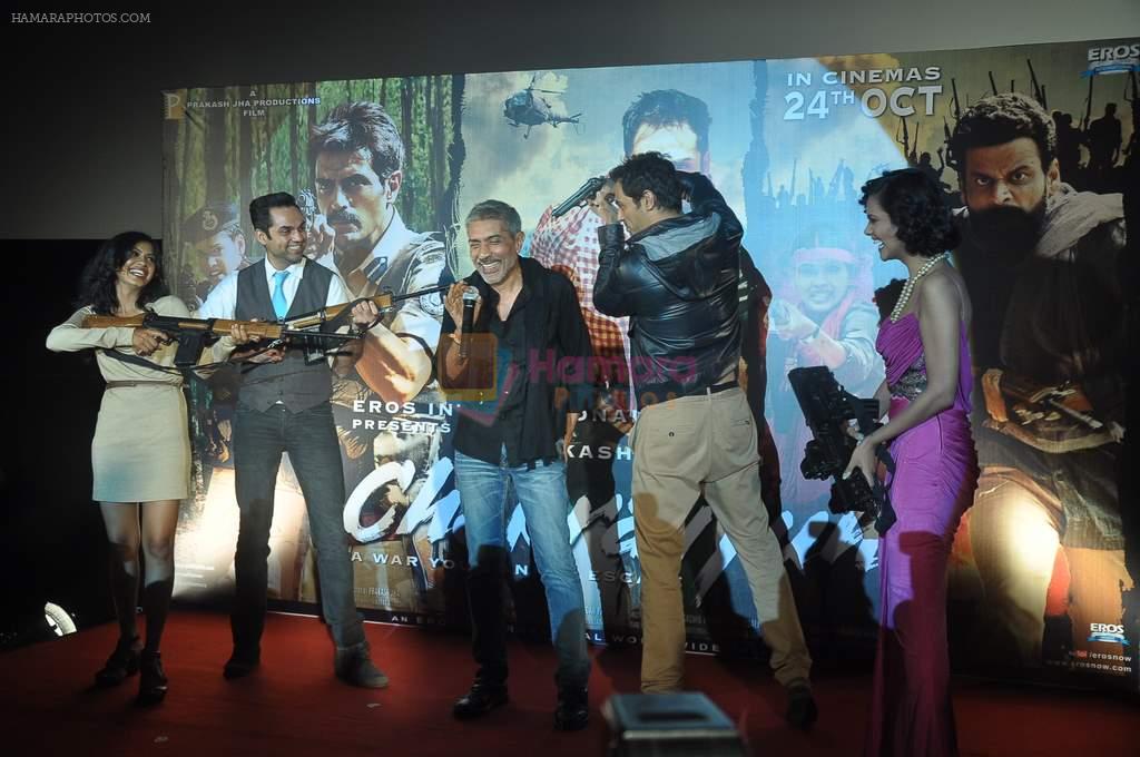 Abhay Deol, Anjali Patil, Prakash Jha, Esha Gupta, Arjun Rampal at the First look launch of Chakravyuh in Cinemax on 17th Aug 2012