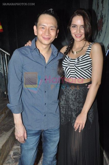 Edward Wang Owner of REN by China Garden with Shazahn Padamsee  at Ren China Garden launch in Khar on 18th Aug 2012