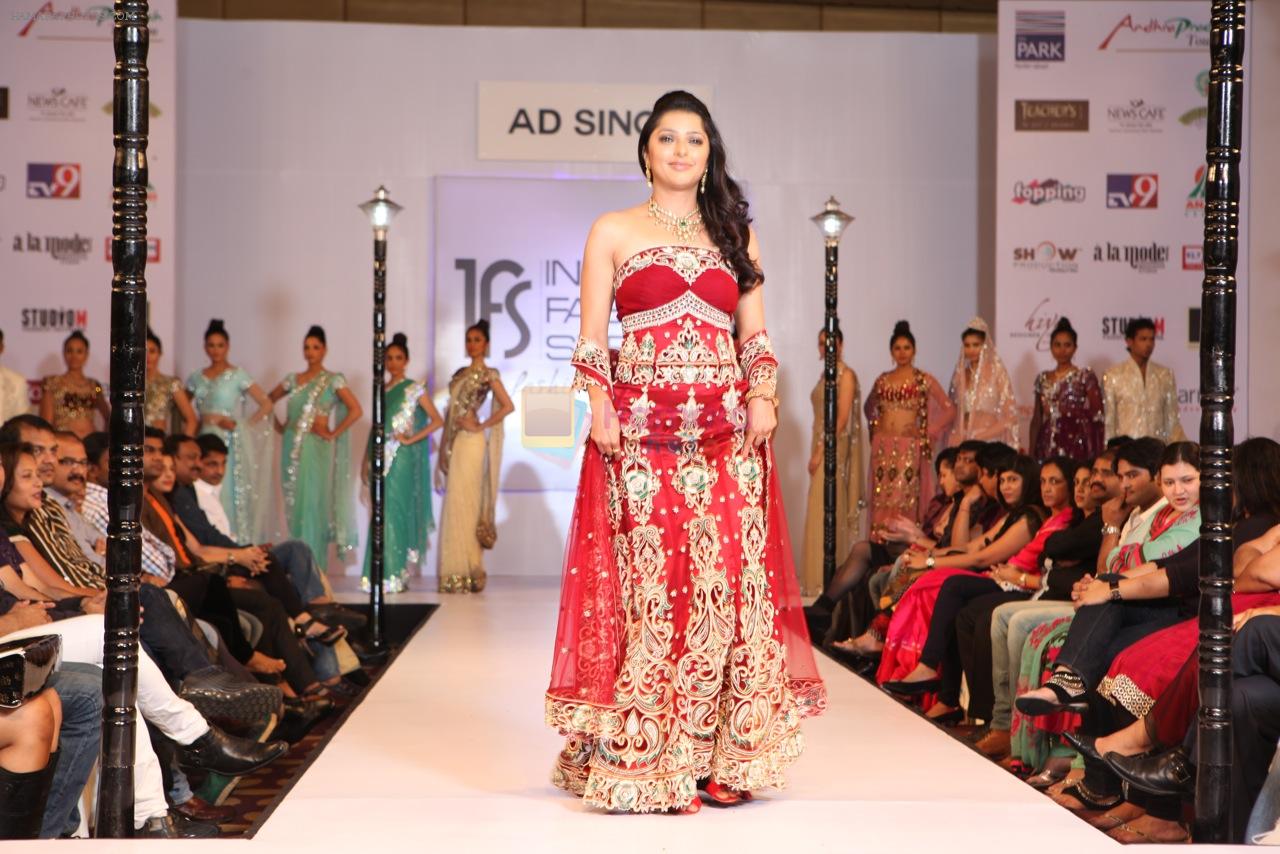 Bhumika chawla walks the ramp for AD SINGH Show at  hyderabad india fashion street on 21st Aug 2012