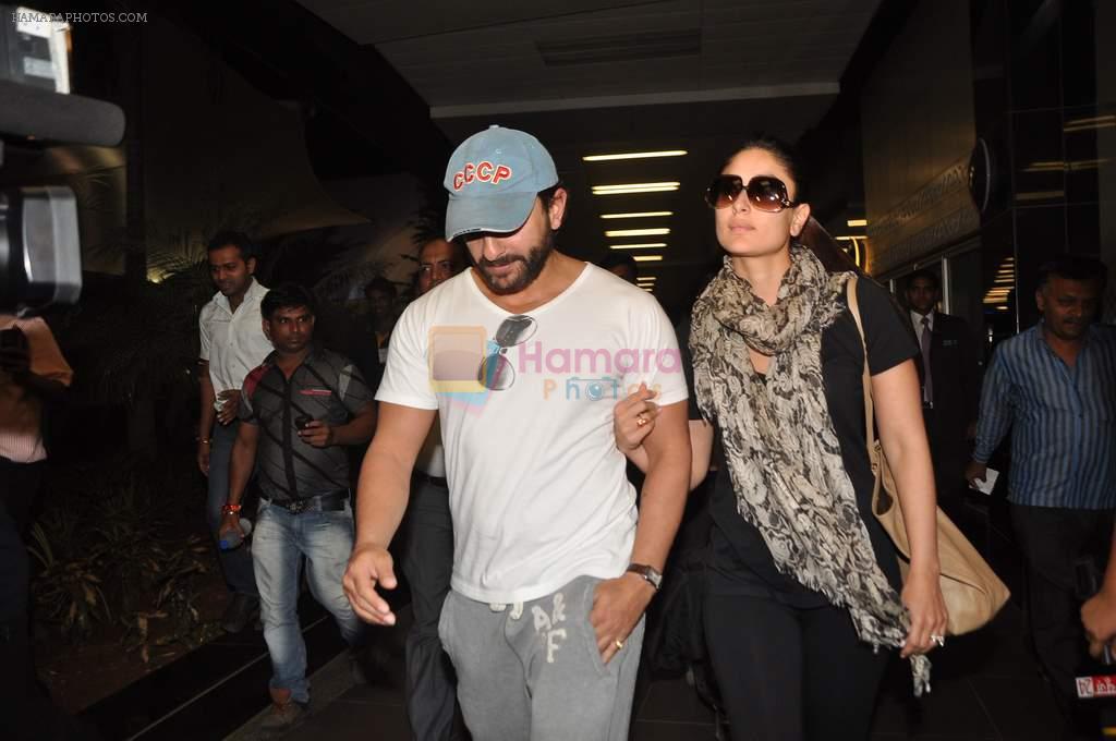 Saif Ali Khan,Kareena Kapoor return from Paris on 23rd Aug 2012