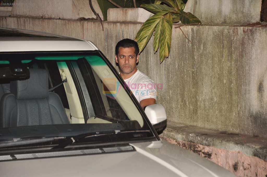 Salman Khan watches the Expendables in Ketnav,Mumbai on 25th Aug 2012