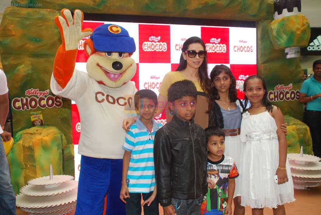 Karisma Kapoor plays with kids at Kellogs chocos augmented reality game on 24th Aug 2012