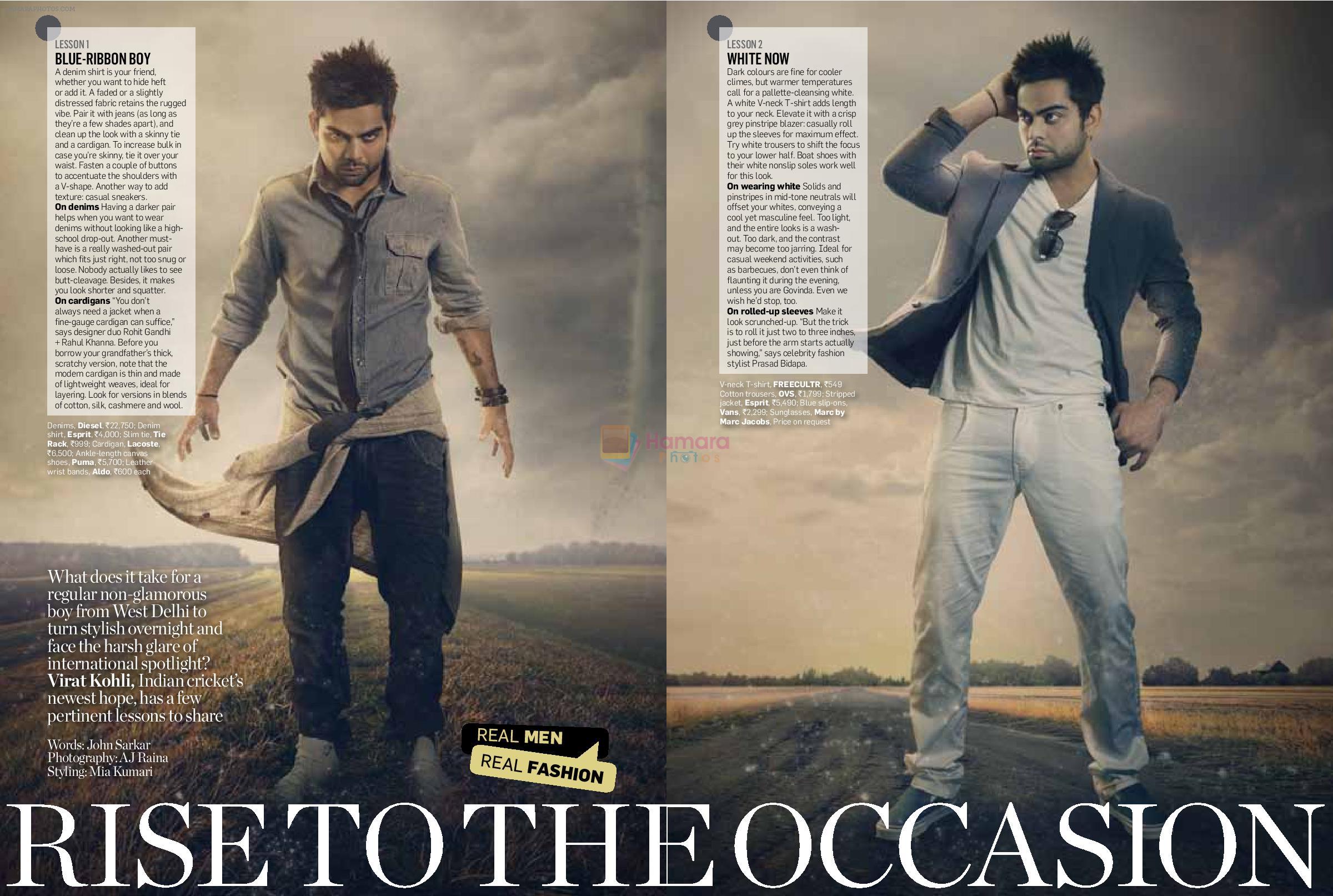 Virat Kohli at Guide to Style with the latest issue of Men's Health magazine (Sept. 2012 issue).