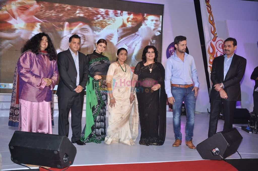 Himesh Reshammiya, Atif Aslam, Ayesha Takia, Asha Bhosle, Boney Kapoor at Sur Kshetra launch in Taj Land's End, Mumbai on 30th Aug 2012