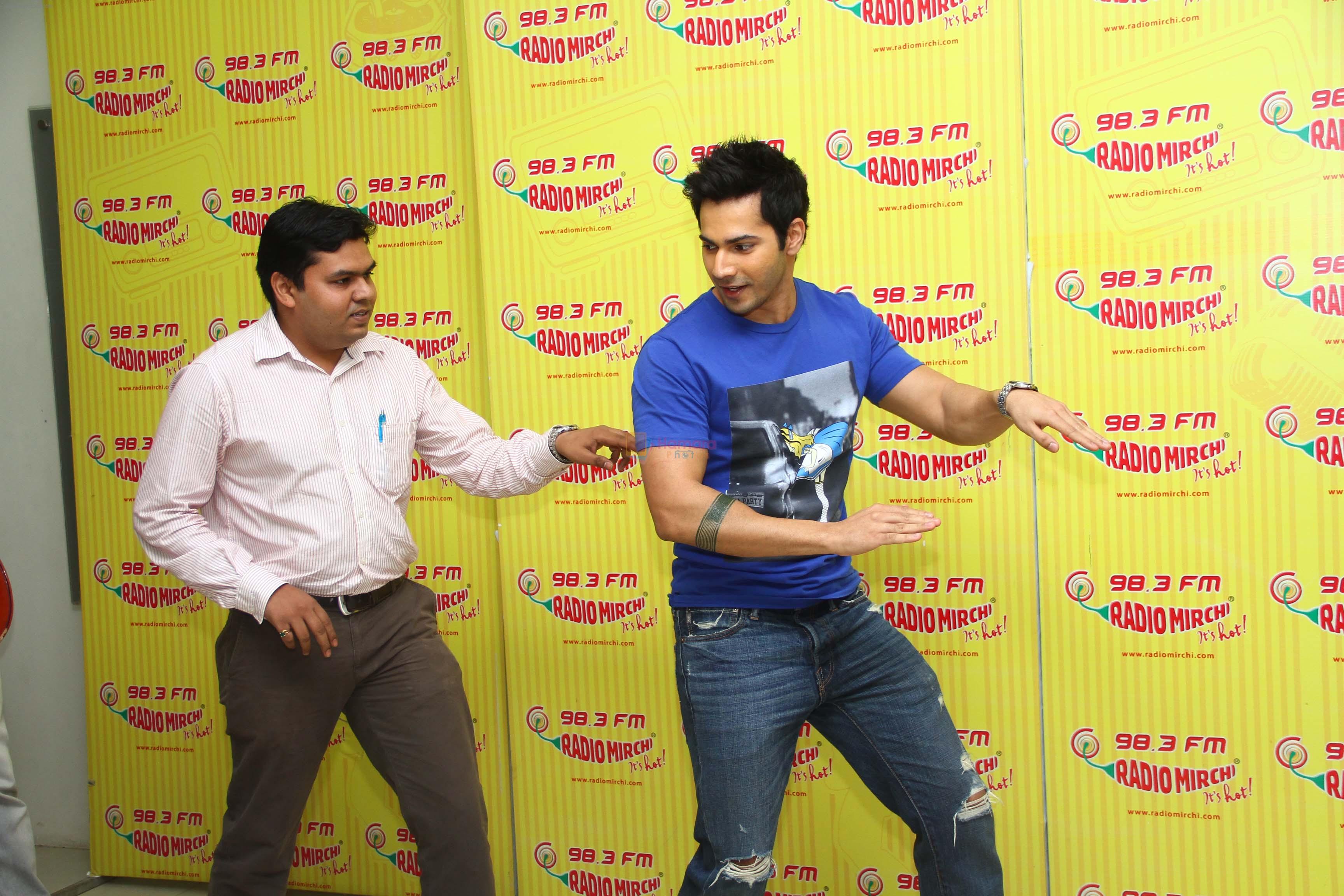 Varun Dhawan at Student of the Year Promotion in Radio FM 93.5 & Radio Mirchi 98.3 FM, Mumbai on 3rd Sept 2012