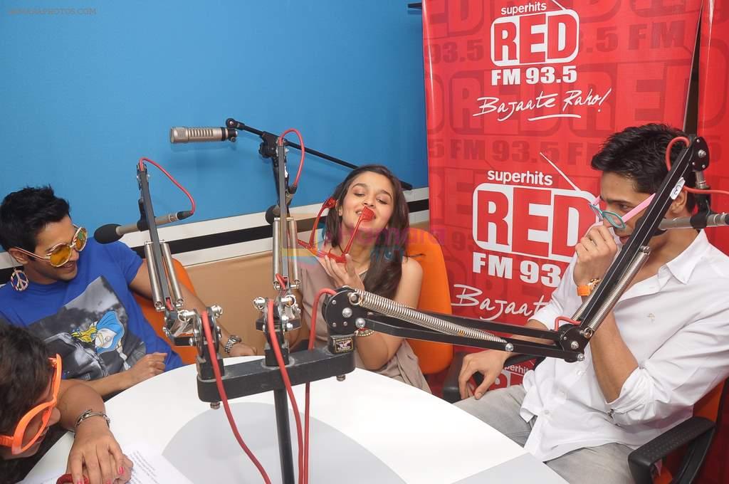 Siddharth Malhotra, Alia Bhatt, Varun Dhawan at Student of the Year Promotion in Radio FM 93.5 & Radio Mirchi 98.3 FM, Mumbai on 3rd Sept 2012