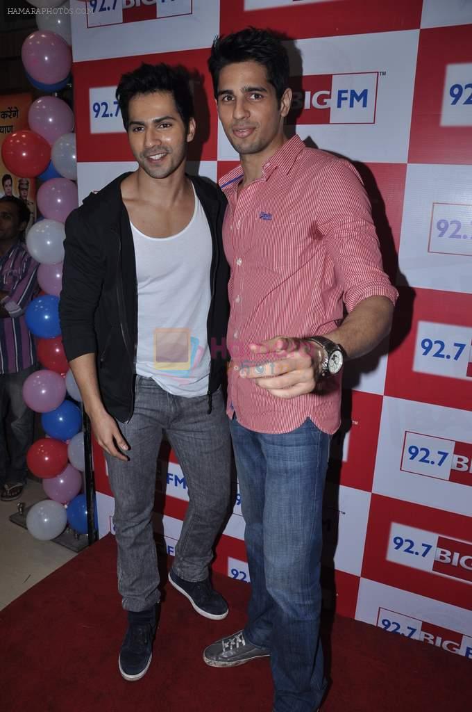 Varun Dhawan, Sidharth Malhotra at the promotion of film Student Of The Year team celebrates Teacher's Day at 92.7 BIG FM on 5th Sept 2012