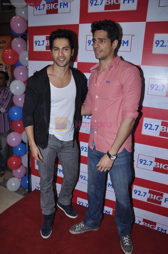 Varun Dhawan, Sidharth Malhotra at the promotion of film Student Of The Year team celebrates Teacher's Day at 92.7 BIG FM on 5th Sept 2012