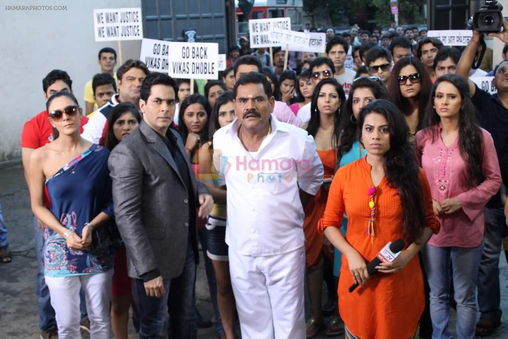 Aman Verma on location for film The Saturday Night in Filmistan on 8th Sept 2012