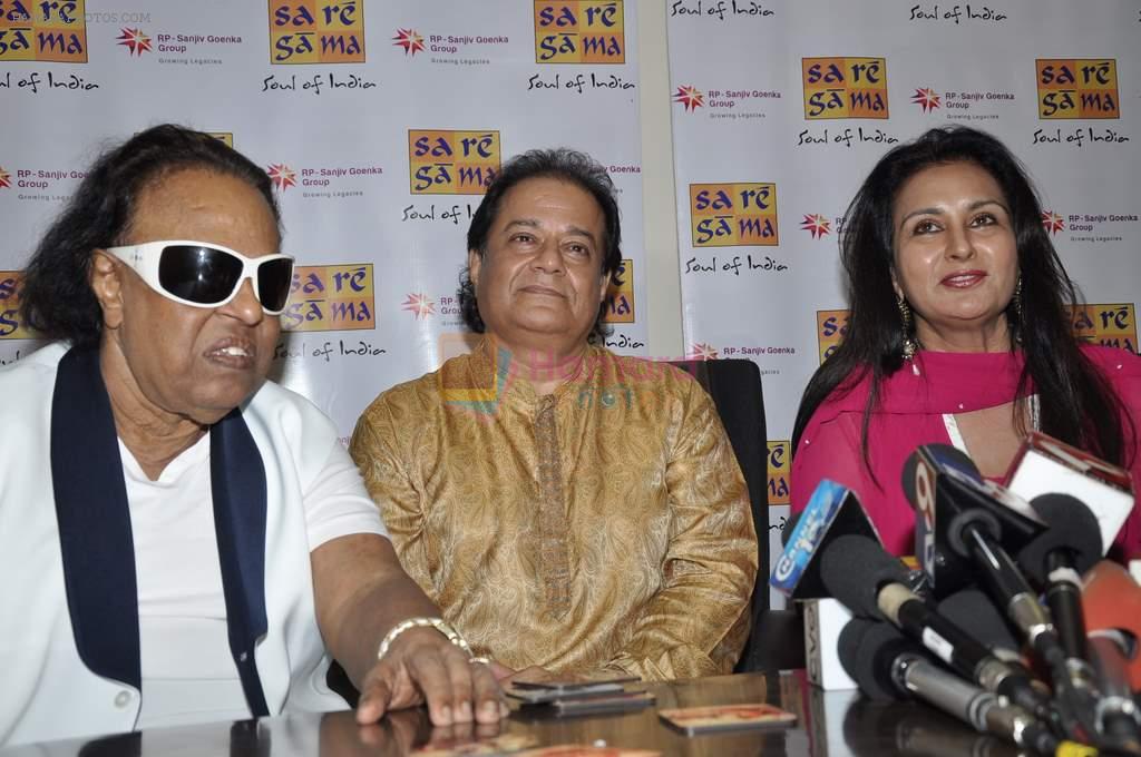 Anup Jalota, Poonam Dhillon, Ravindra Jain at Kripa Karo Bhagwan album launch in sa re gama office on 12th Sept 2012