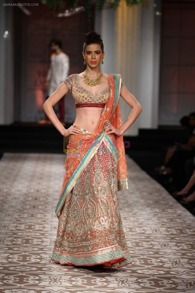 Model walk the ramp for Azva Collection show at Aamby Valley India Bridal Fashion Week 2012 in Mumbai on 15th Sept 2012