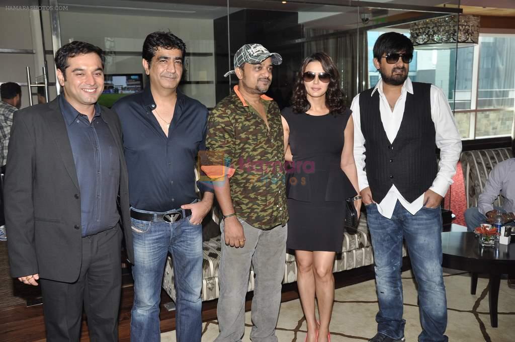 Preity Zinta, Kishan Kumar, Sajid, Wajid at the Audio release of Ishkq In Paris in Mumbai on 17th Sept 2012