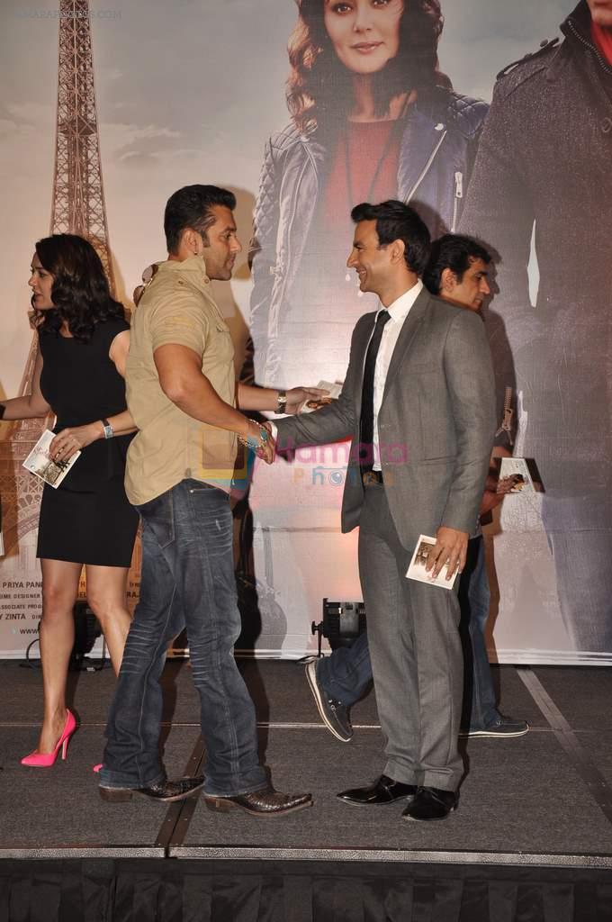 Salman Khan, Preity Zinta, Rhehan Malliek at the Audio release of Ishkq In Paris in Mumbai on 17th Sept 2012