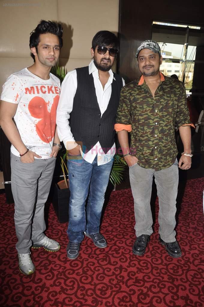 Sajid, Wajid, Rahul Vaidya at the Audio release of Ishkq In Paris in Mumbai on 17th Sept 2012
