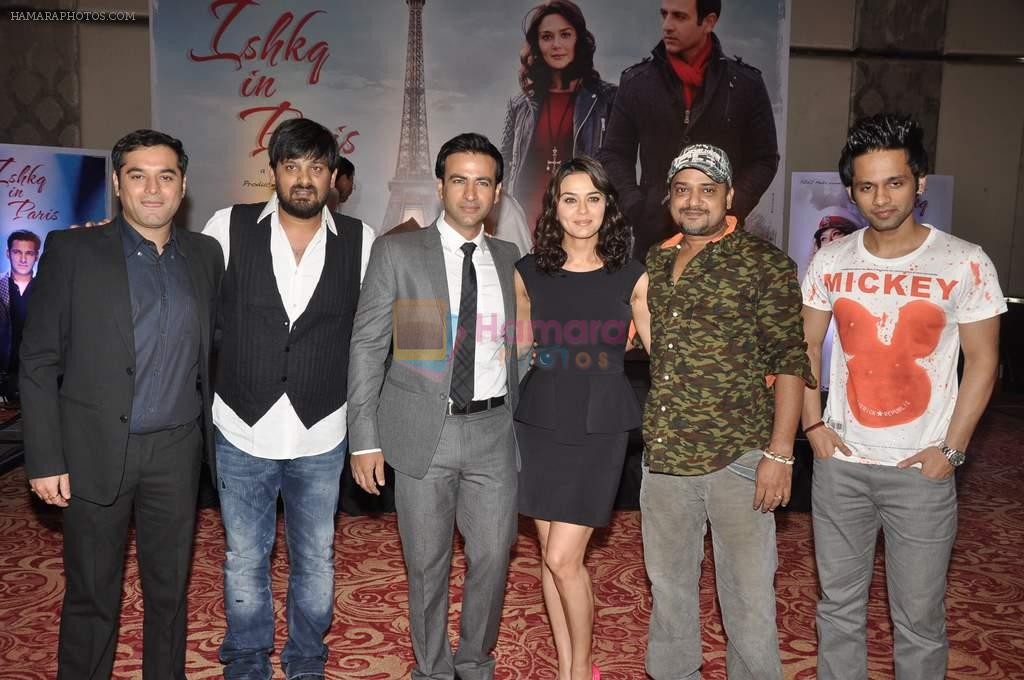 Kishan Kumar, Rhehan Malliek, Preity Zinta, Salman Khan, Rahul Vaidya, Sajid, Wajid at the Audio release of Ishkq In Paris in Mumbai on 17th Sept 2012