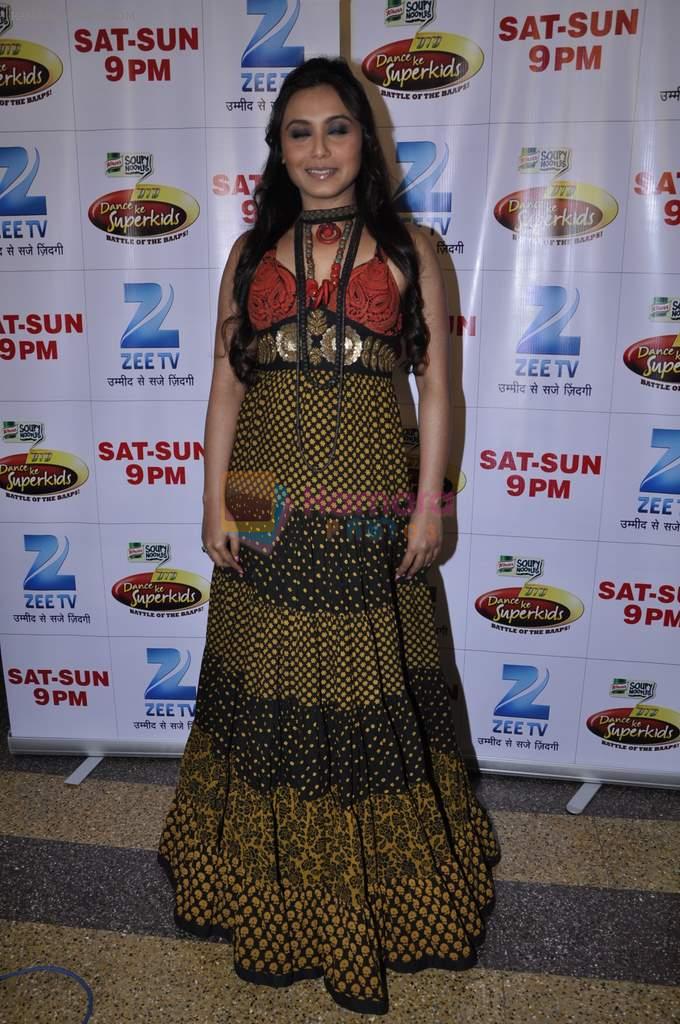 Rani Mukherjee on the sets of Dance Ke Superkids in Famous on 18th Sept 2012