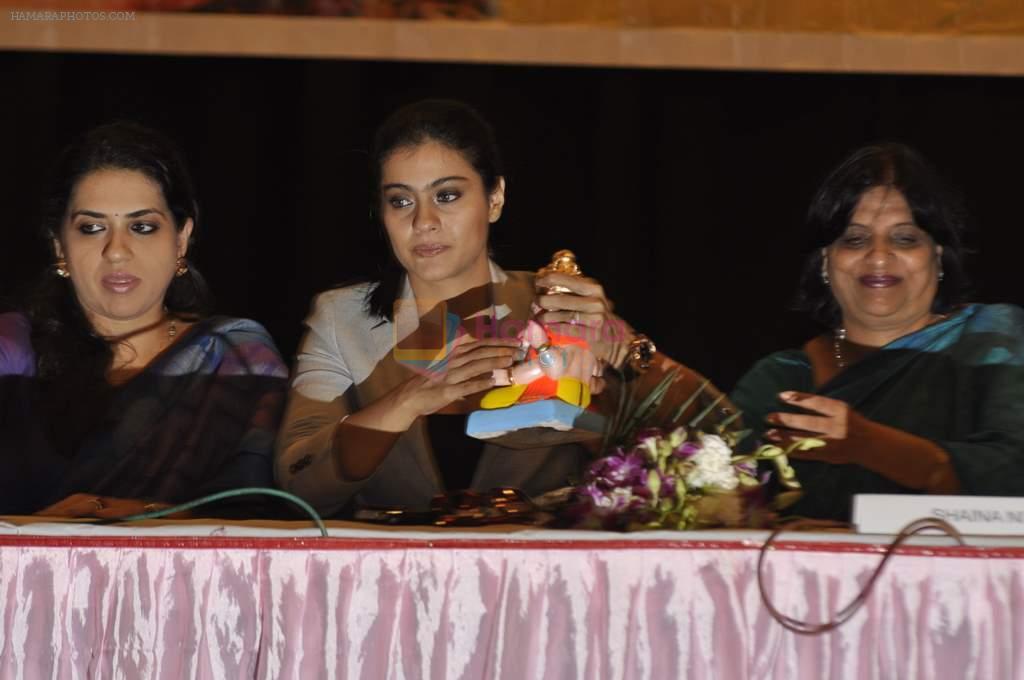 Kajol, Shaina NC at Times Green Ganesha launch in Lala College on 18th Sept 2012