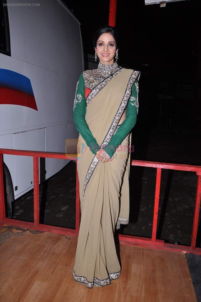 Sridevi snapped in Sabyasachi Dress on the sets of KBC on 18th Sept 2012