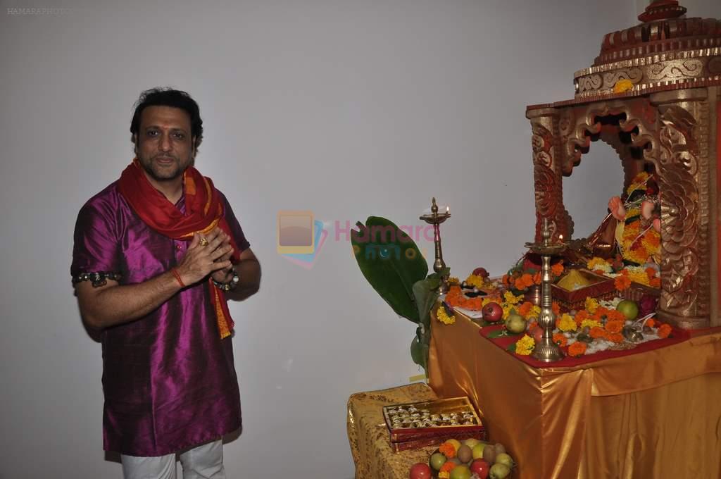 Govinda at Ganpati celebrations in Mumbai on 19th Sept 2012