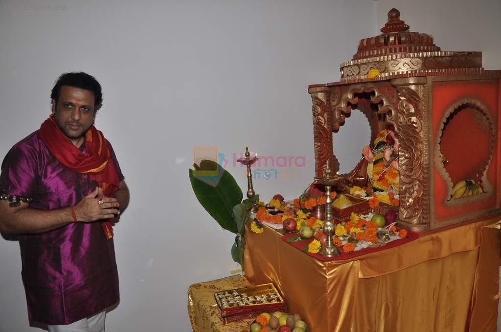 Govinda at Ganpati celebrations in Mumbai on 19th Sept 2012